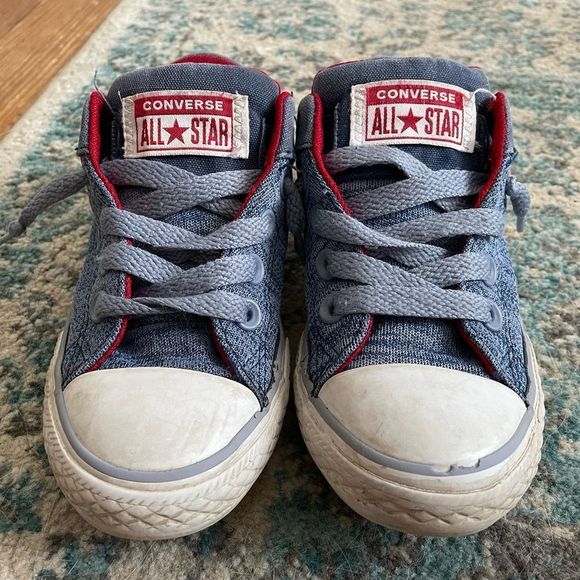 Converse Other - CONVERSE ALL STAR YOUTH BOY/GIRL SKATER SKATEBOARD DENIM BLUE SNEAKERS Size 12